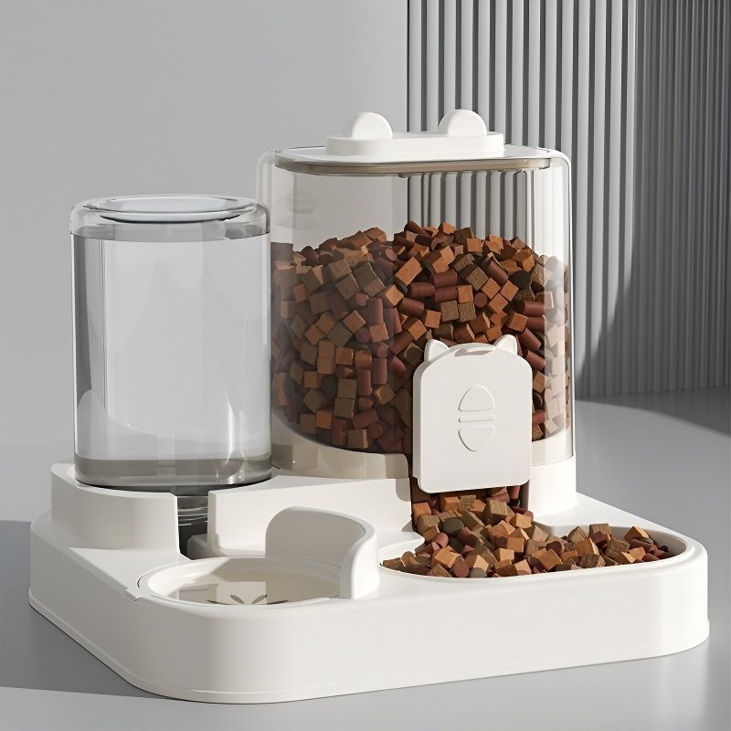 Machine intelligente pour chats : distributeur d'eau et de nourriture intégré