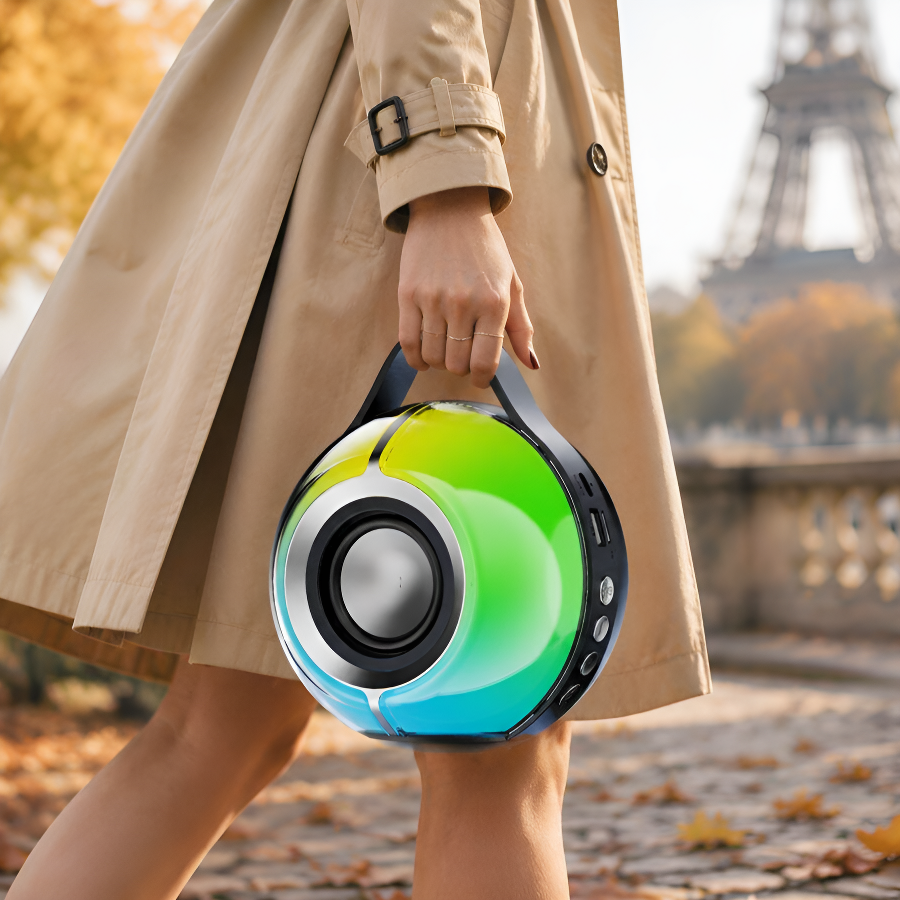 Enceinte Bluetooth portable d'extérieur avec éclairage RGB