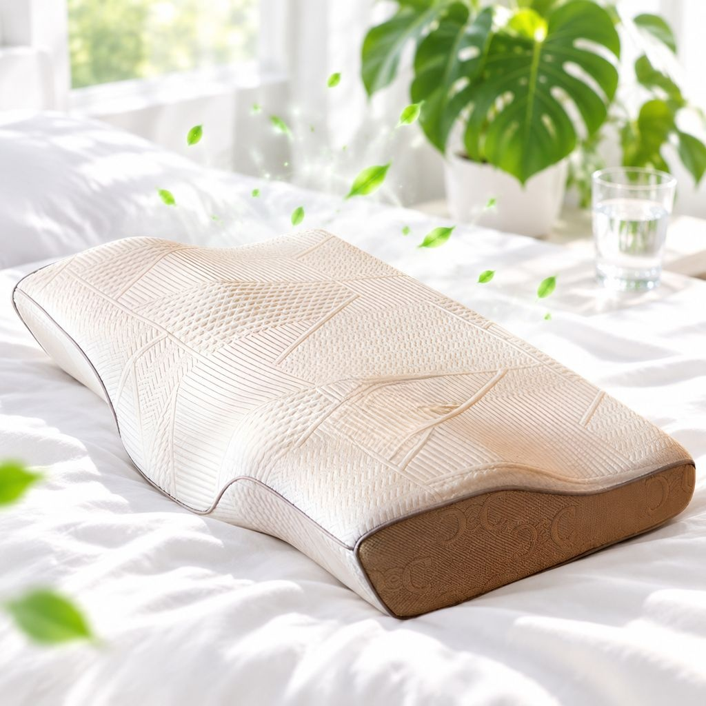 Almohada de memoria de presión cero para dormir profundamente, almohada para el cuello, almohada par