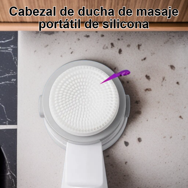 Cabezal de ducha de masaje portátil de silicona