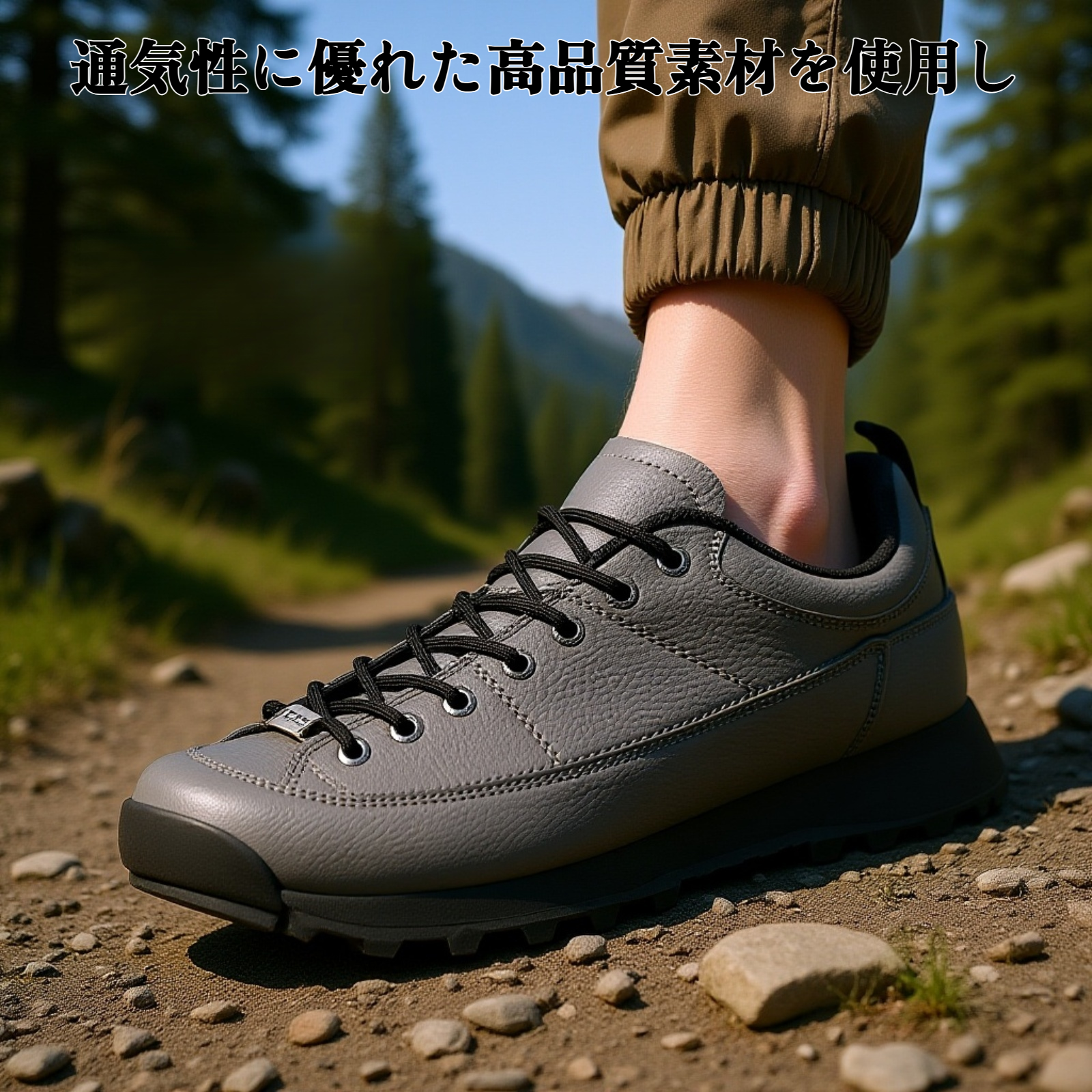 ローカットの高品質ハイキングシューズ