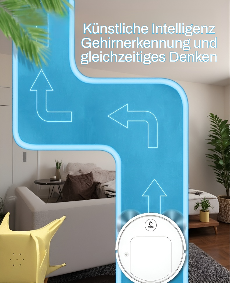 Saugroboter mit großem Wassertank für langanhaltende Nutzung