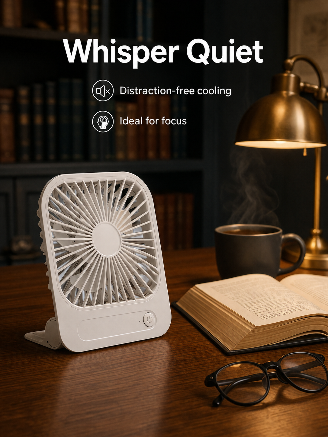 Ultra-Quiet Portable Magnetic Wall Fan, Suitable for Desktop, Dormitory, Kitchen