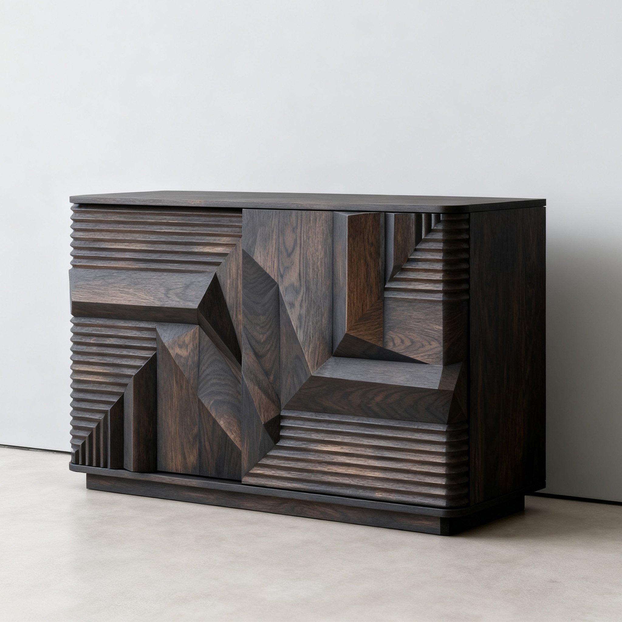 ตู้ไม้สไตล์โมเดิร์นพร้อมลายแกะสลัก