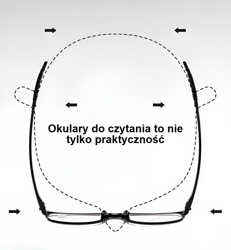 Stylowa kobieta z okularami do czytania