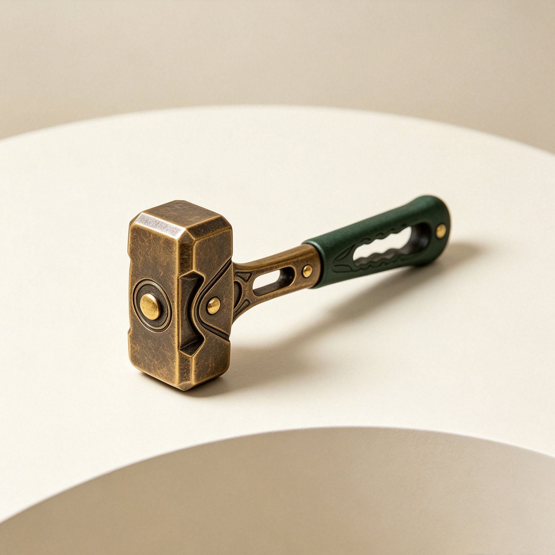 Retro Bronze Mini Thor's Hammer
