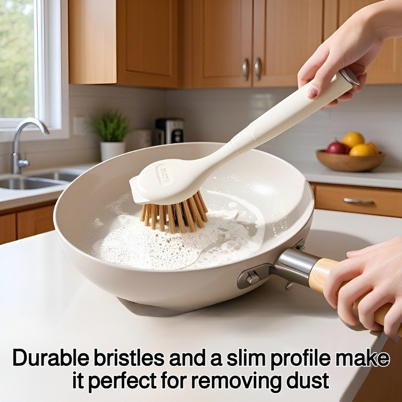 Multifunctional 3-in-1 long crevice cleaning brush