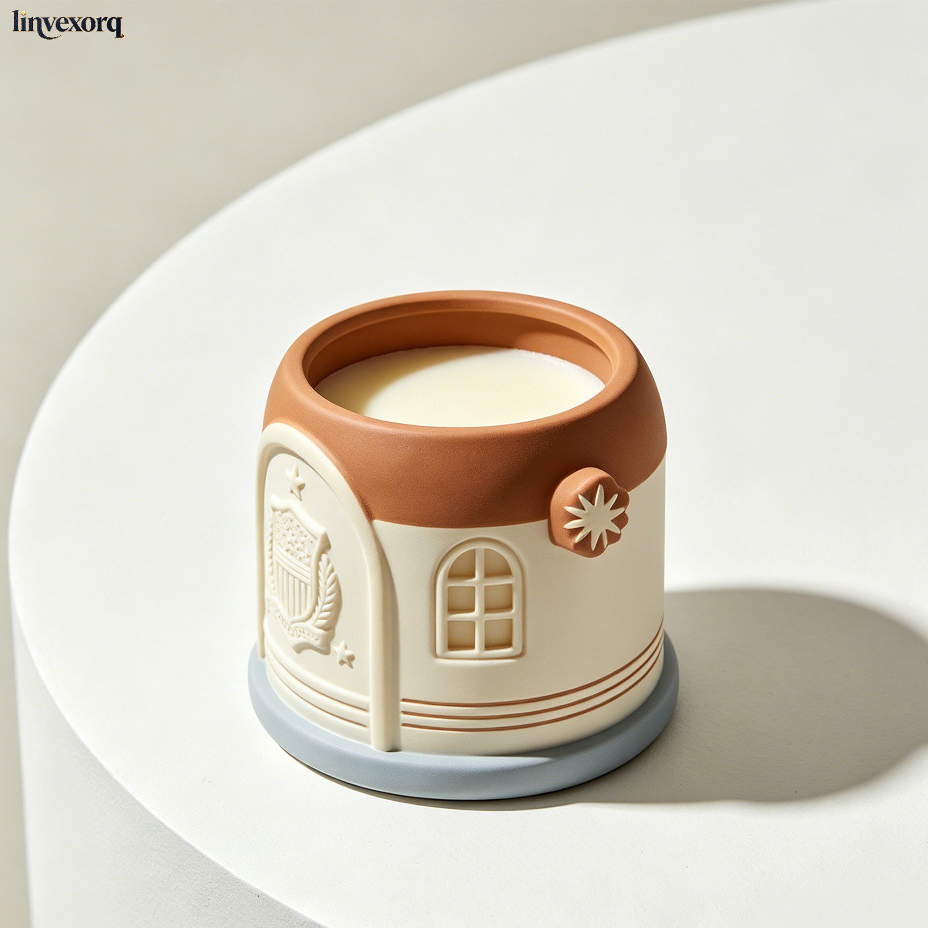 Elegant scented candle jar with wooden lid