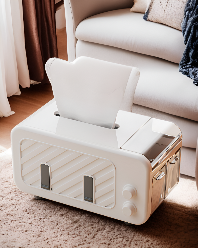 Organizer na chusteczki z dodatkową szufladą – detal produktu