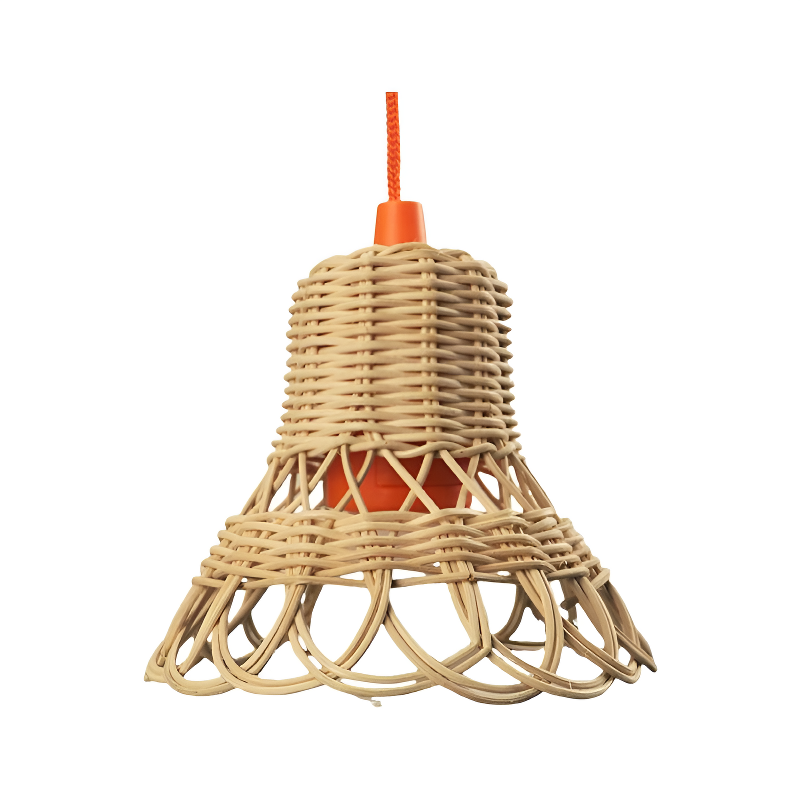 Lámpara colgante artesanal de ratán para fotografía y decoración