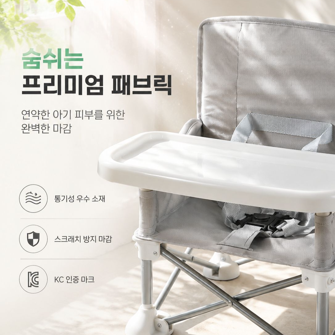 가볍고 휴대하기 쉬운 유아 야외 식사 접이식 다용도 비치체어
