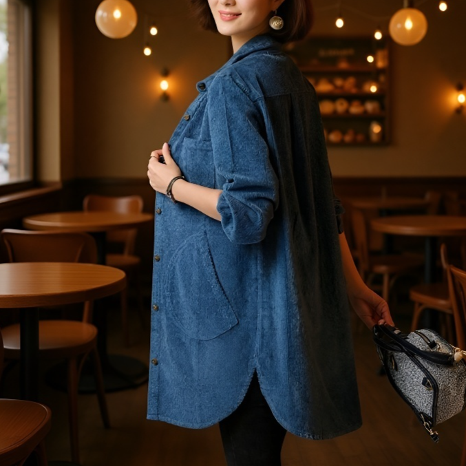  コーデュロイシャツ レディース