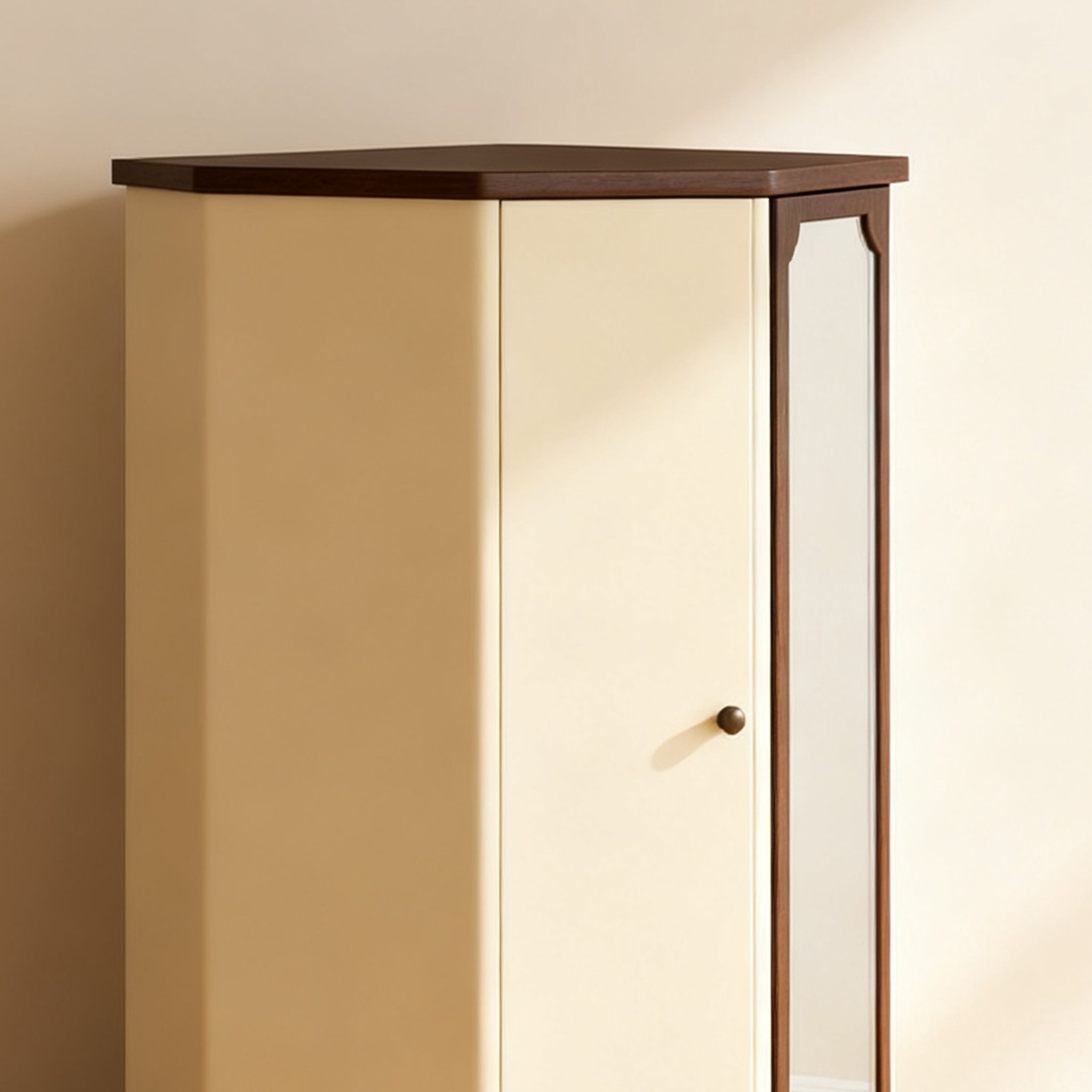 원목 회전형 모서리 수납장 전체 이미지