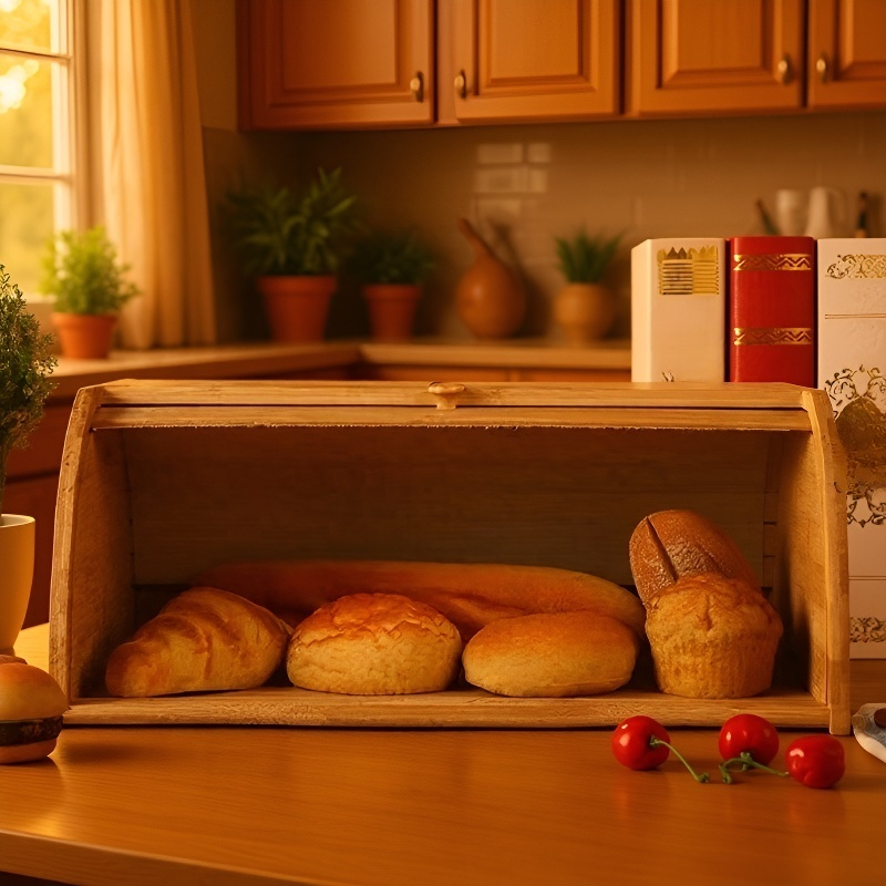 Tragbare Bambus Brotdose aus Holz, mehrstöckig, für die Küche