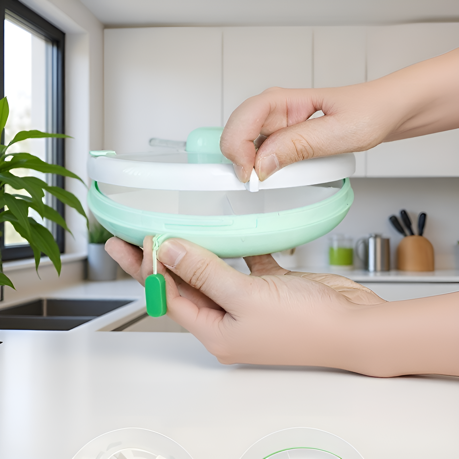 スナック回転収納ボックス密閉箱