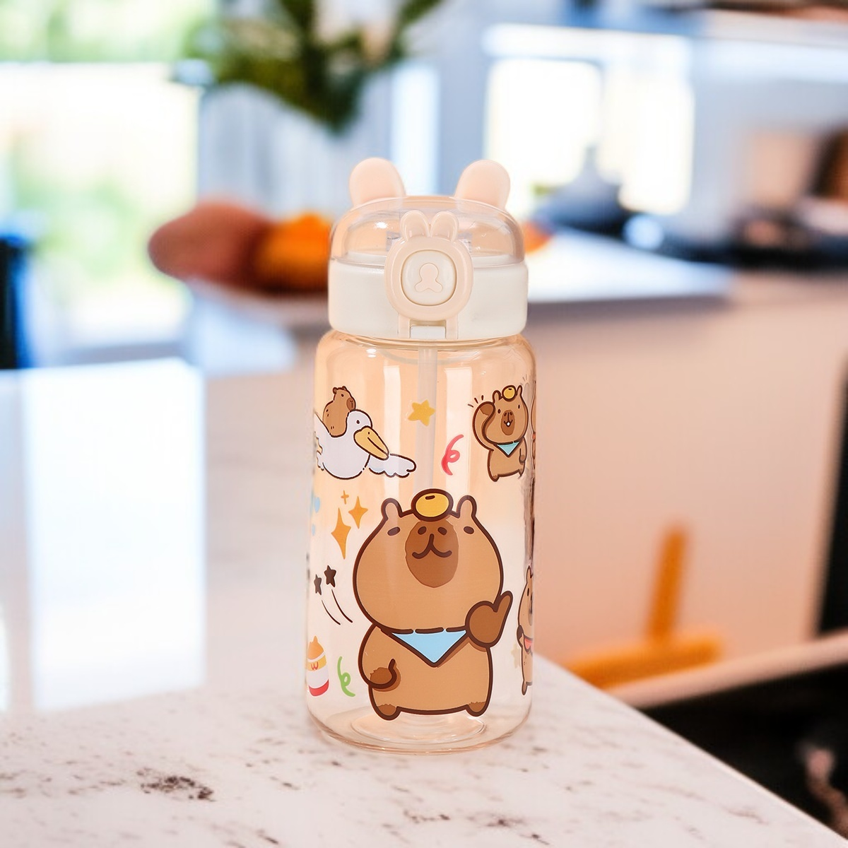 Large capacity portable cartoon kettle for kids