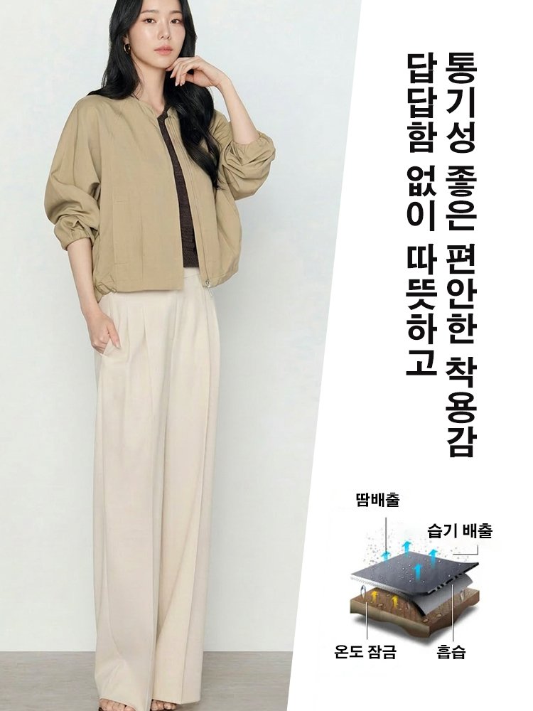 26SS 프렌치 린넨 혼방 봄버 재킷