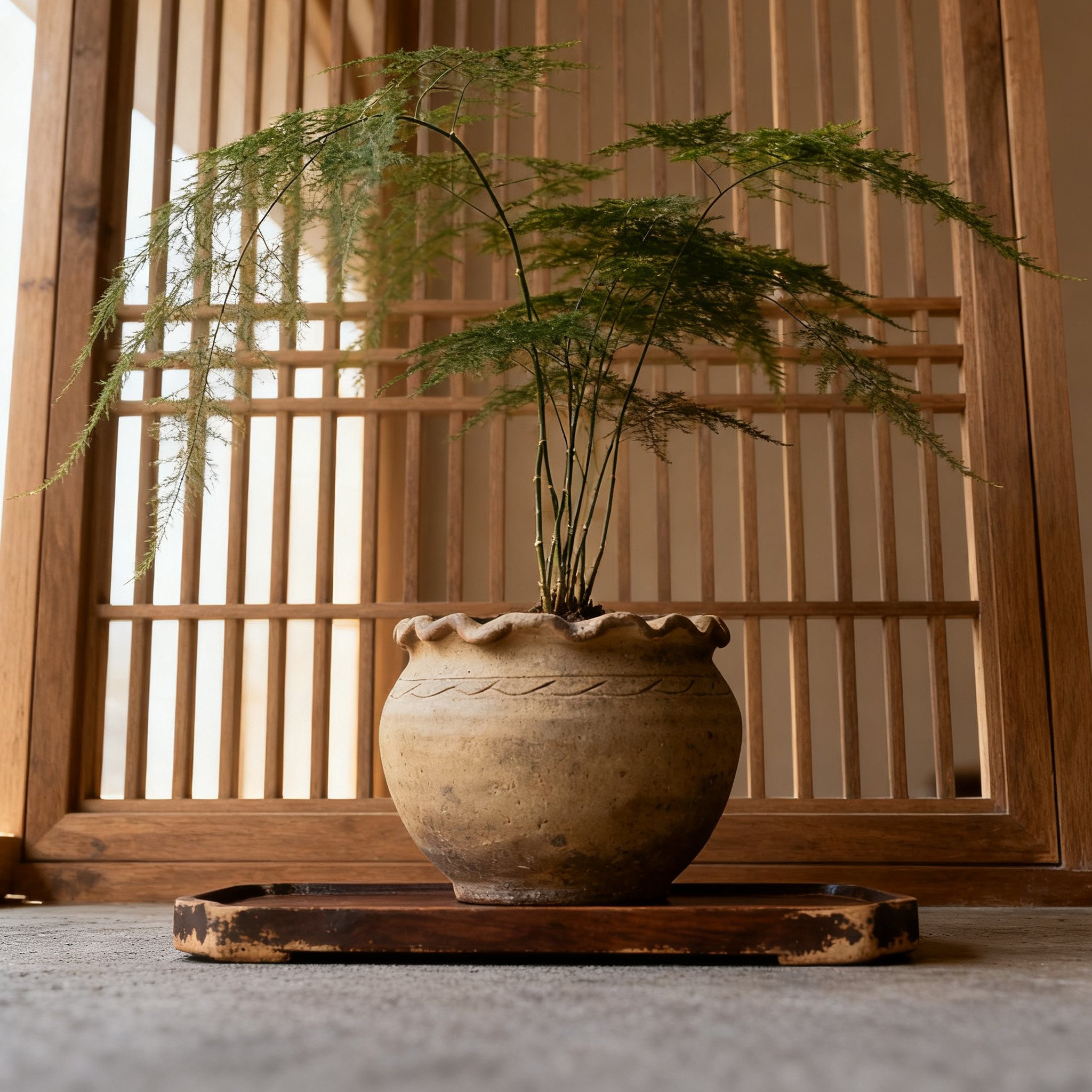 ต้นเฟินในกระถางสำหรับตกแต่งบ้าน