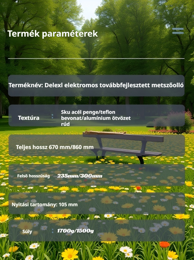 Nagy nyílású teleszkópos ágvágó olló 