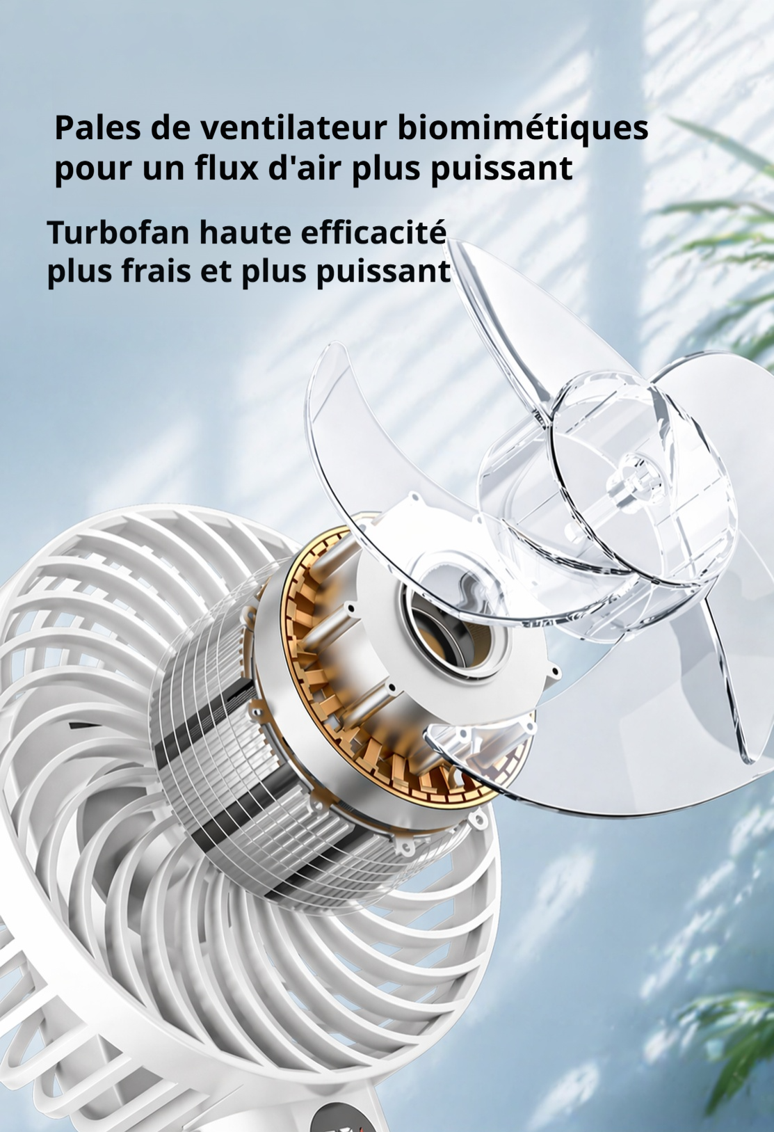 Mini ventilateur léger et silencieux pour l'été