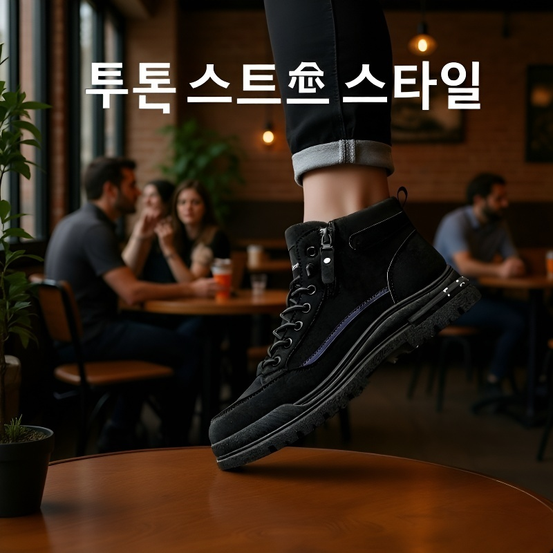 남성 미끄럼 방지 카고 워커 겨울 기모 남성화