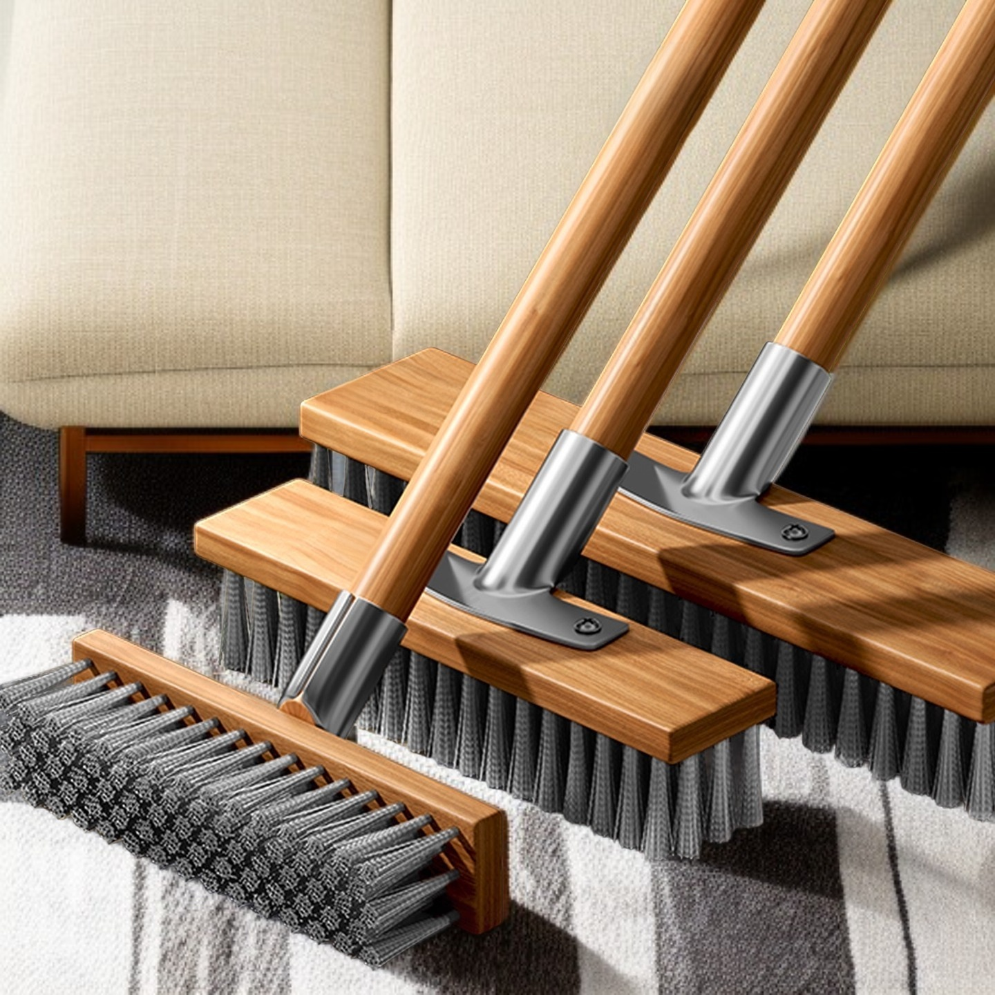 스테인리스 철사 대형 바닥 청소 브러시