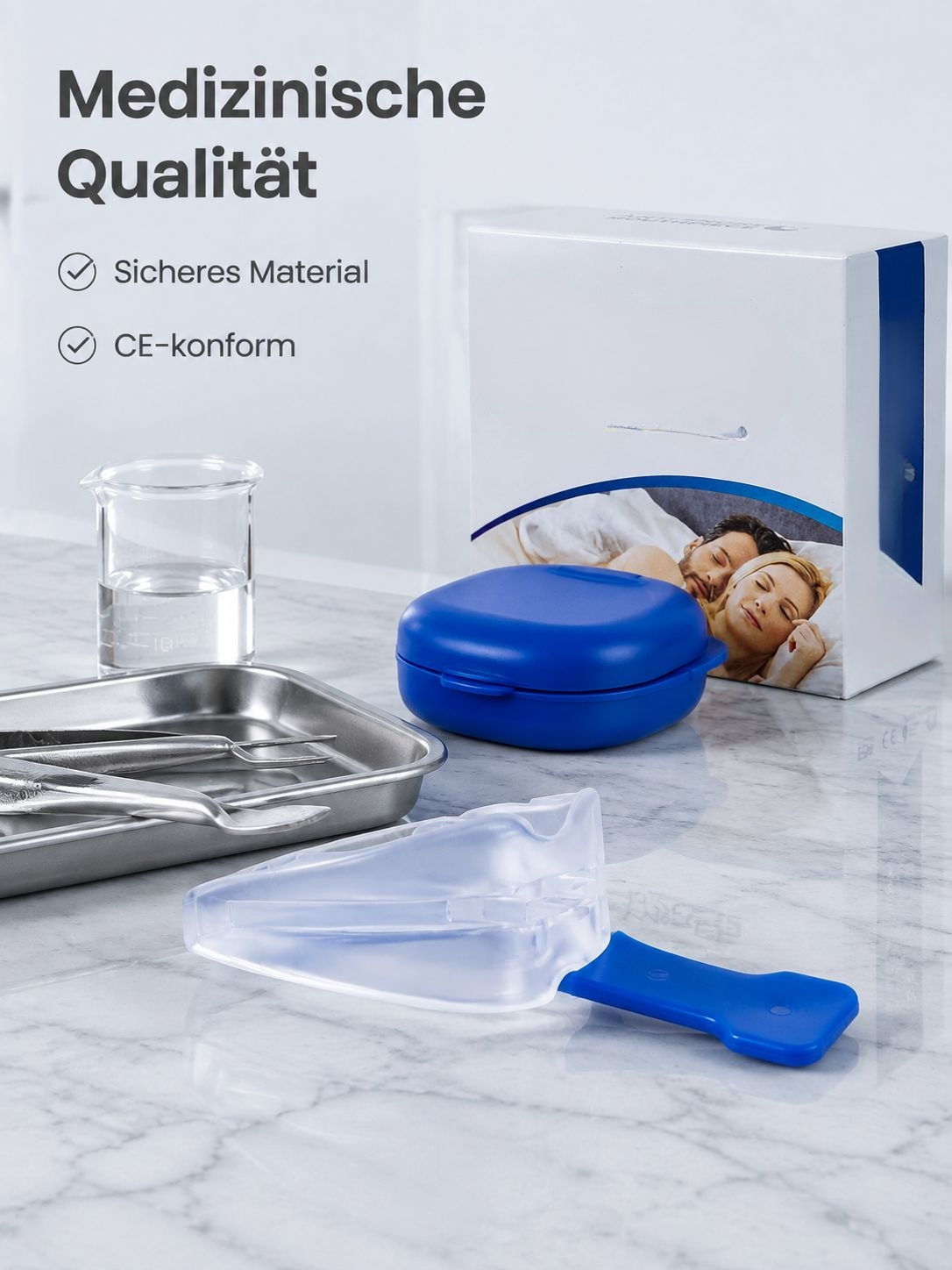 Schneidbarer thermoplastischer Dentaltablett in Nahaufnahme