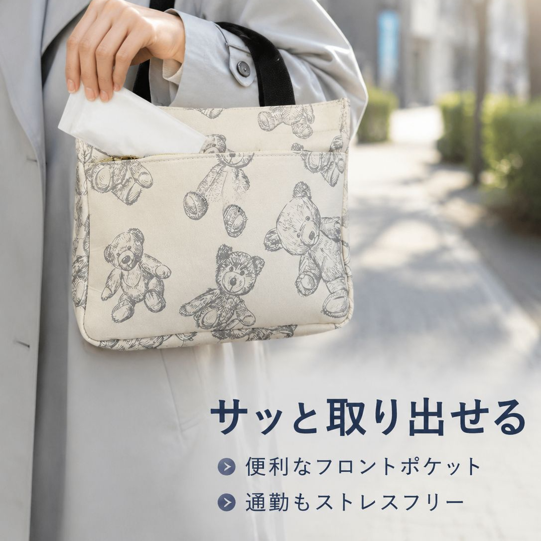 大容量キャンバストート ランチボックス収納バッグ