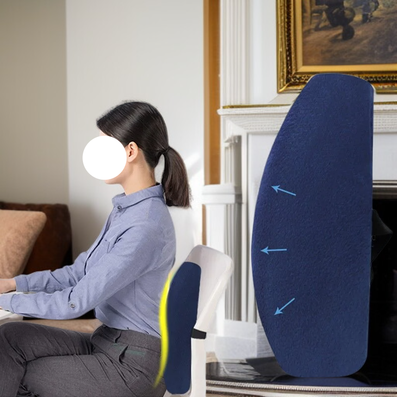 Paměťová pěnová bederní opěrka na židli pro kancelář, auto a koleje