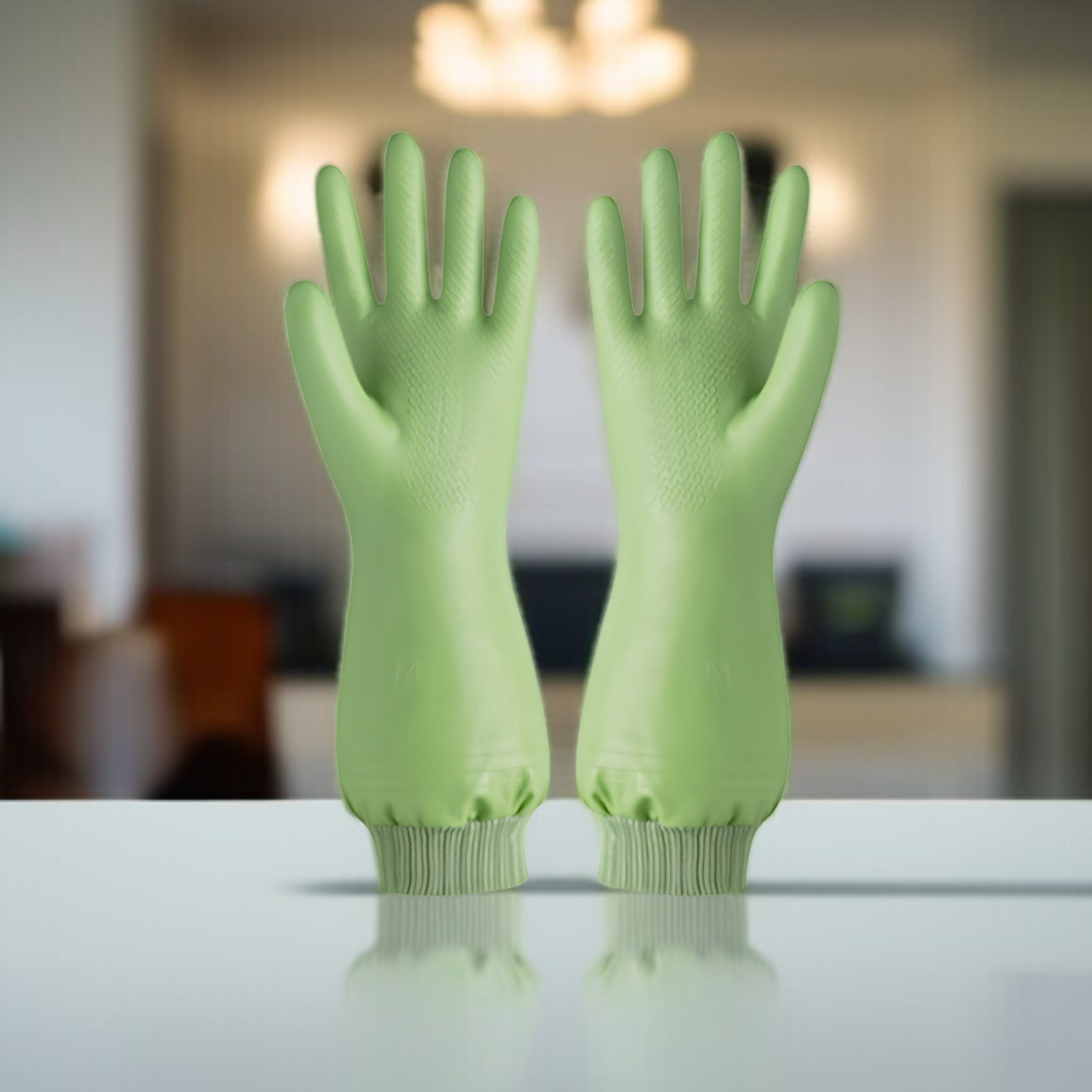 Women'S Dishwashing Gloves Household Gloves Thickened Waterproof Household Padded