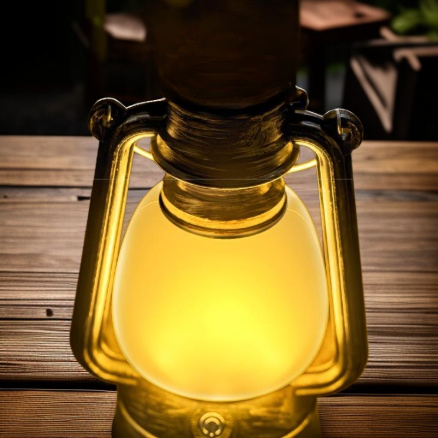 Multifunctional Waterproof Camping Lamp, Vintage Style Rechargeable Lantern, Ultra-long Battery Life