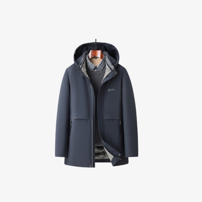 メンズ ビジネス 厚手 保温 グラフェン パディングジャケット