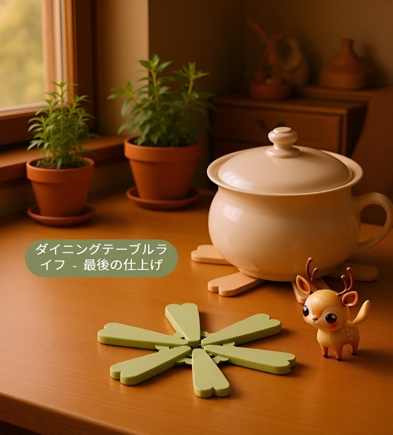可愛いデザインのやけど防止プレースマット
