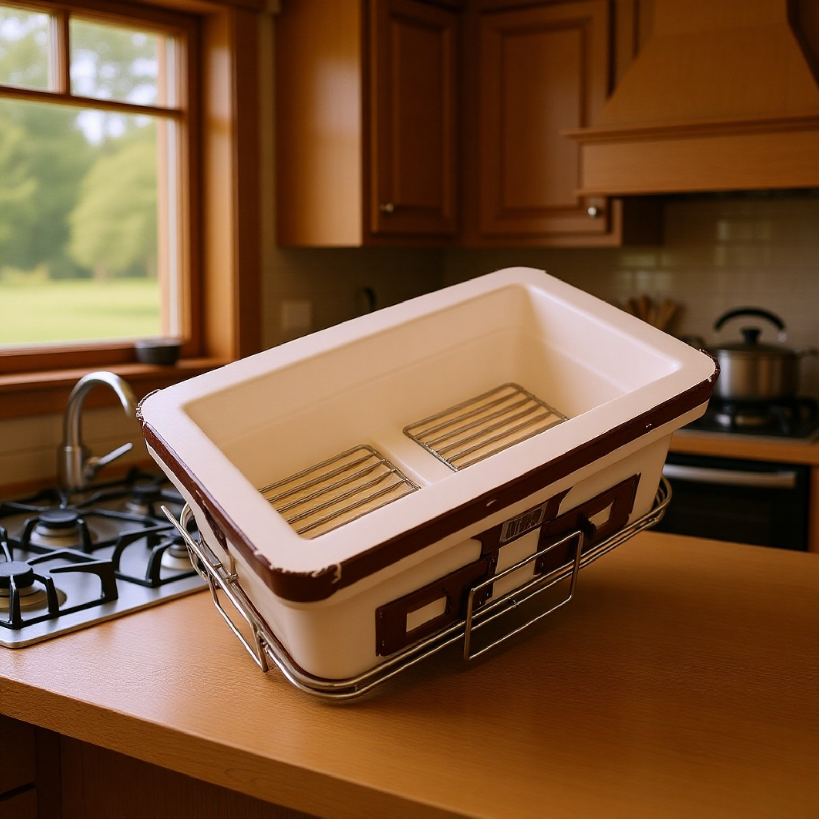 شواية فحم صغيرة مثالية للشواء في الحديقة