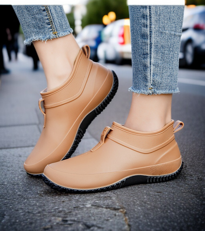 캐주얼 스타일 여성 레인부츠