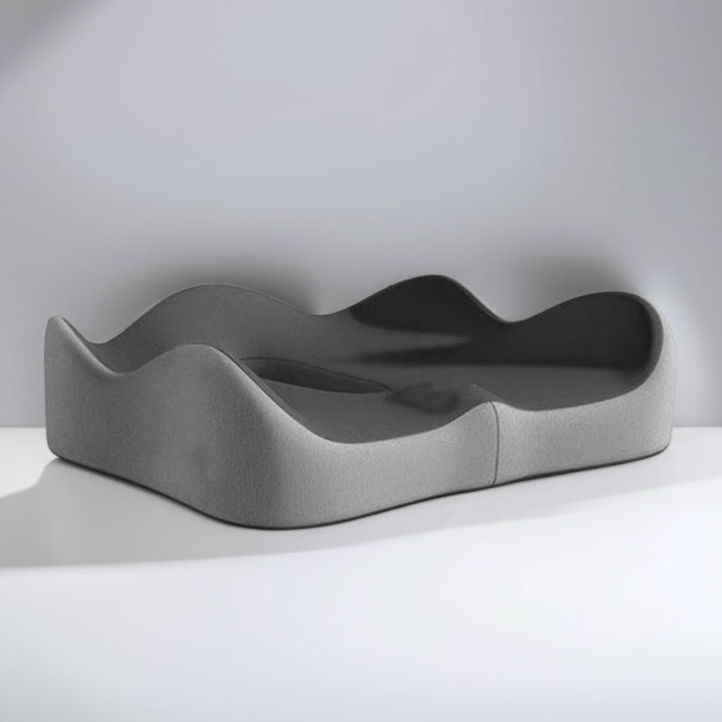 Tailbone decompression memory foam seat cushion