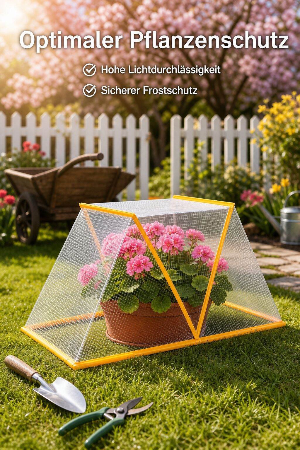 Transparente Gartenpflanzen-Schutzhaube, faltbares Frostschutz-Zelt