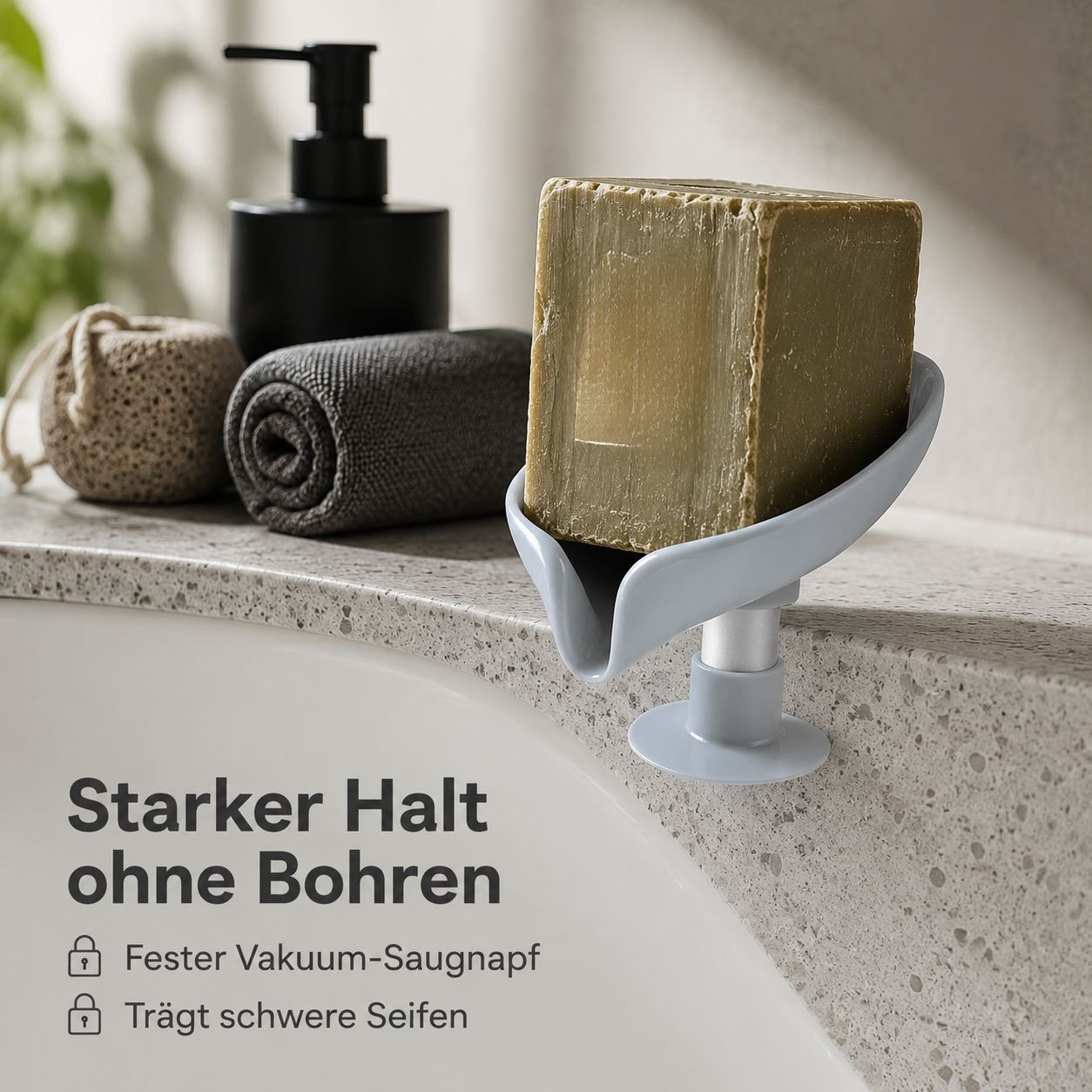 Haushalt Seifenablage mit Lotusblatt-Design