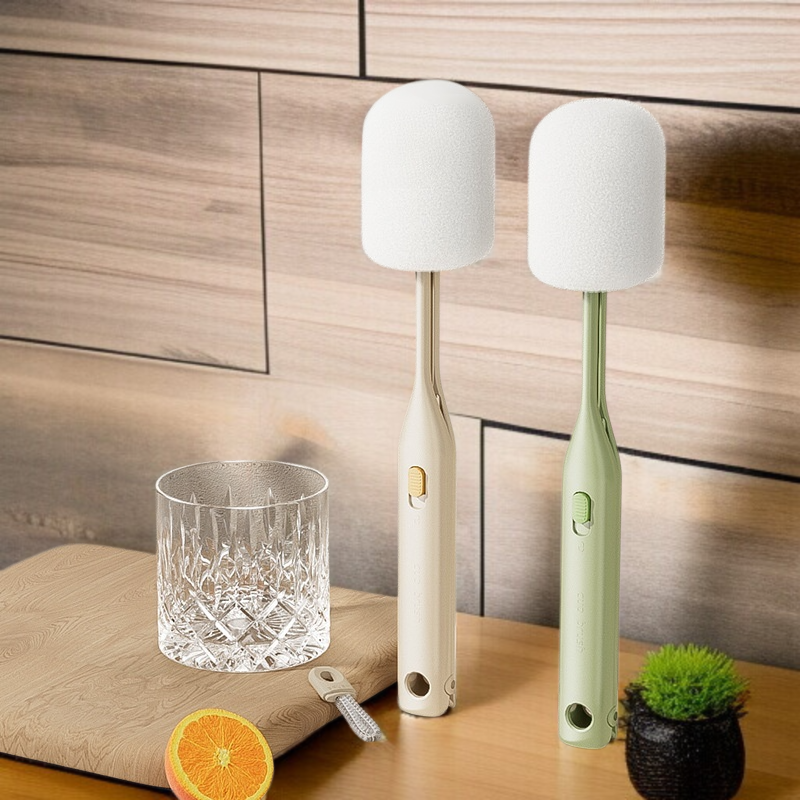 더블브러쉬 스펀지 텀블러 브러쉬 세트 전용 롱 손잡이 컵세척 브러쉬 사각 청소 브러쉬 젖병세척 전용공구