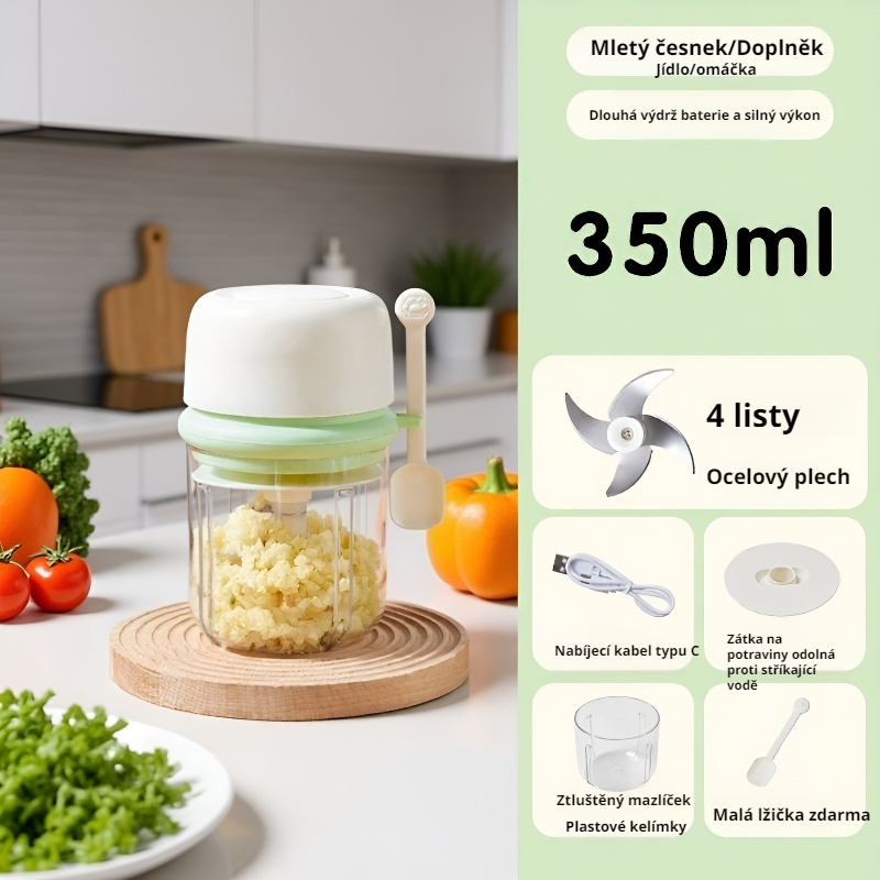 Elektrický mini drtič česneku