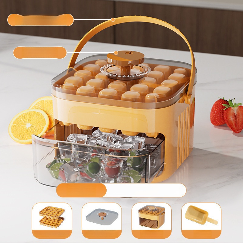 易脫模塑膠大容量儲冰按壓冰格