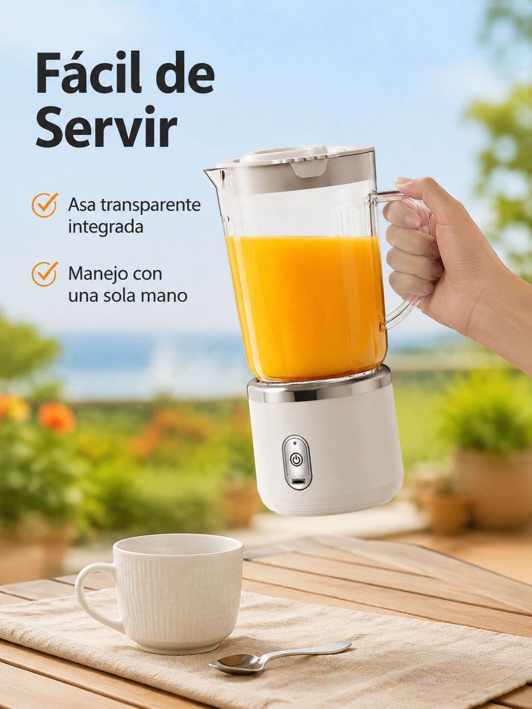 Componentes desmontables de la licuadora fácil de limpiar