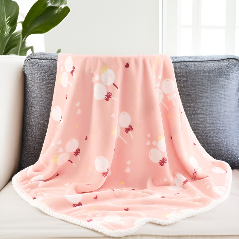 오피스 초부드러운 자수 담요 편안한 페이스클로스