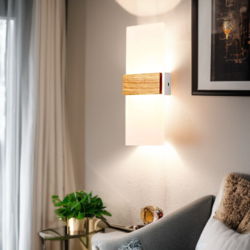 Dekorativní venkovní LED nástěnné svítidlo z akrylu pro hotelové chodby