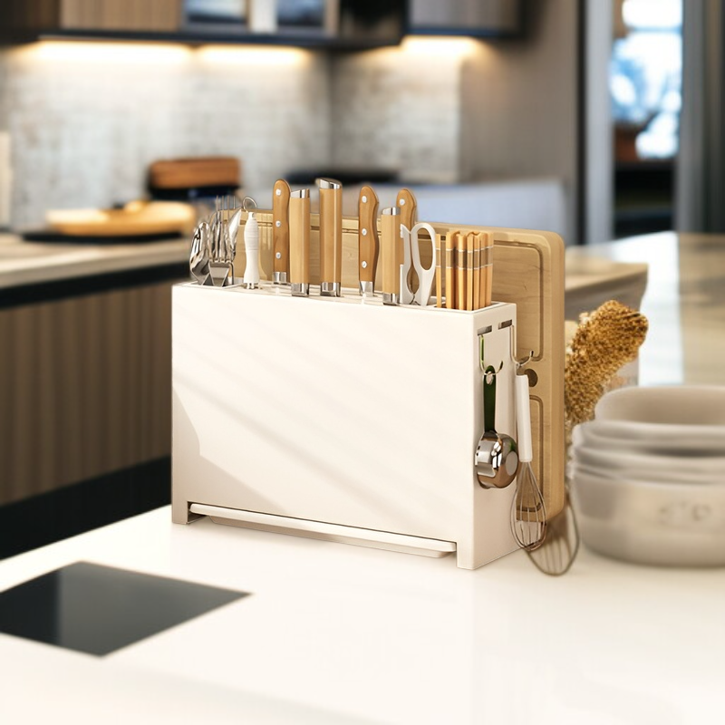 주방 칼 수납 선반 벽걸이 스테인리스 젓가락 물빠짐통