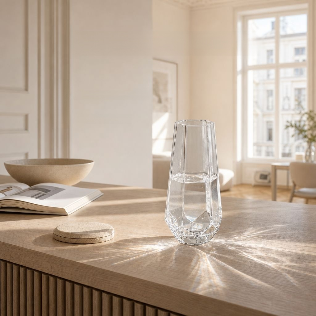 Elegante Glasvase Transparent Große Öffnung für Blumen & Deko