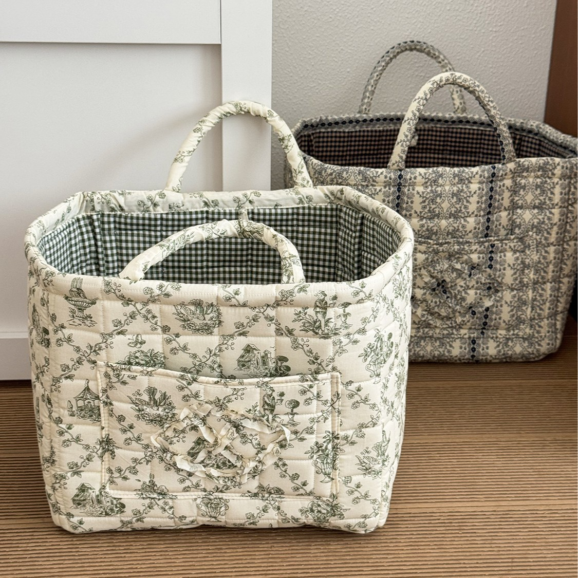  Tragbarer Aufbewahrungskorb aus Rattan für Snacks und Blumen