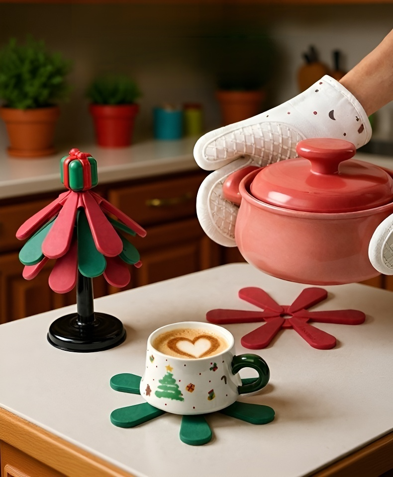 Podkładka silikonowa choinka odporna na wysoką temperaturę