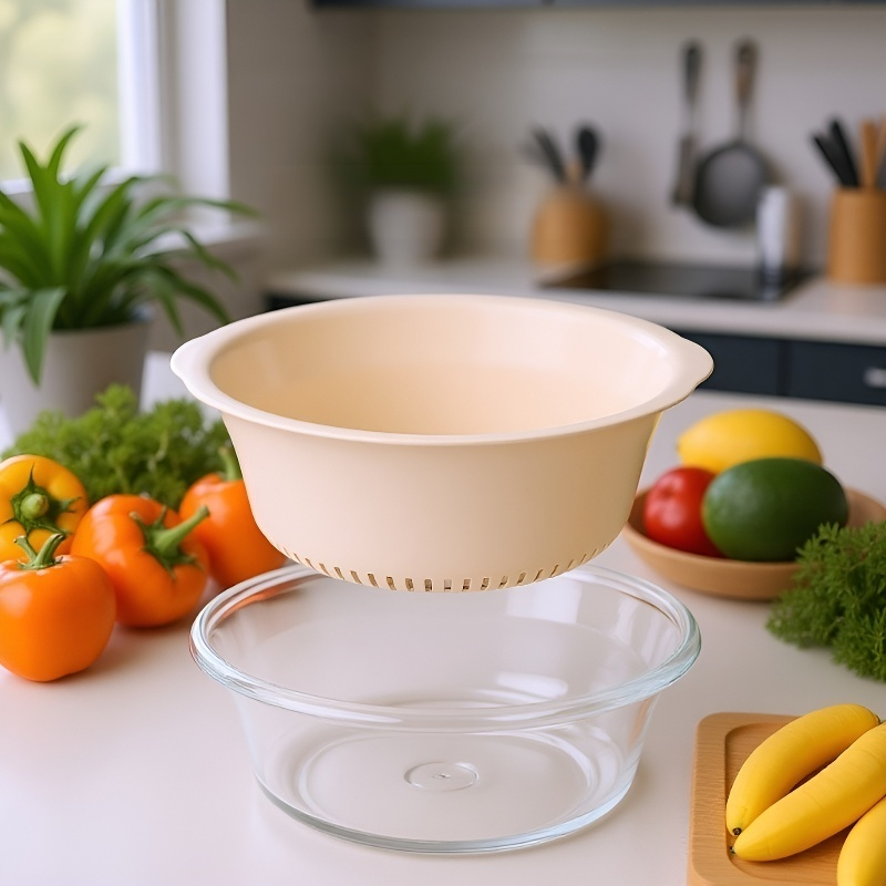 Transparent round drain basket