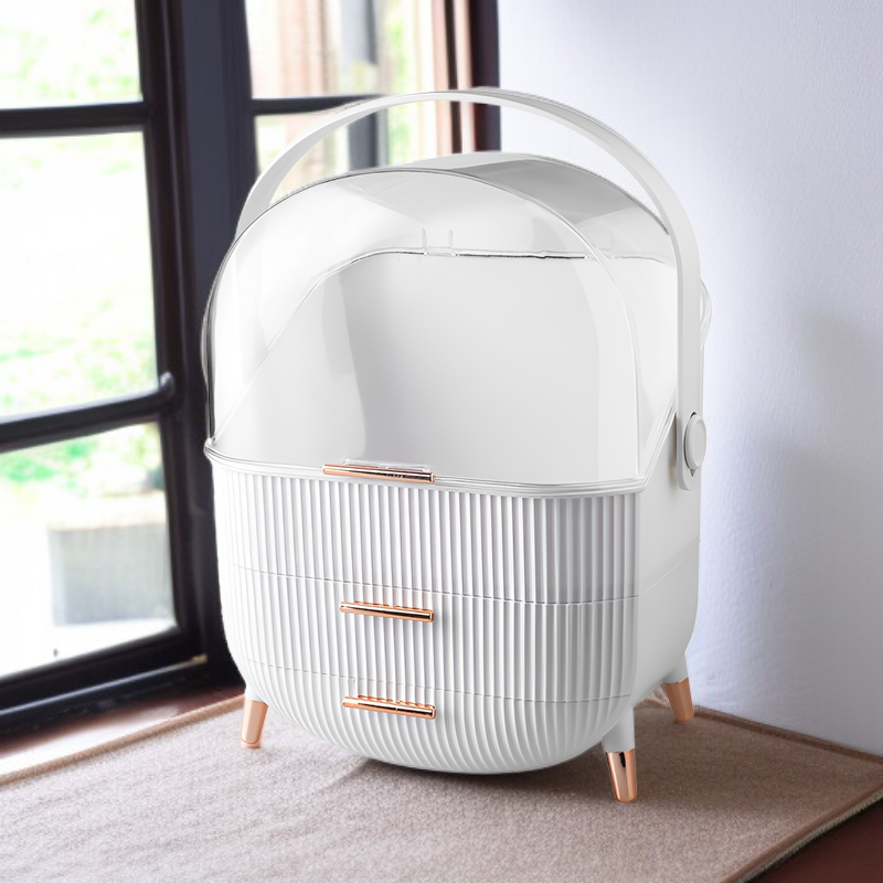 Large Capacity Dustproof Waterproof Makeup Storage Box with Lid